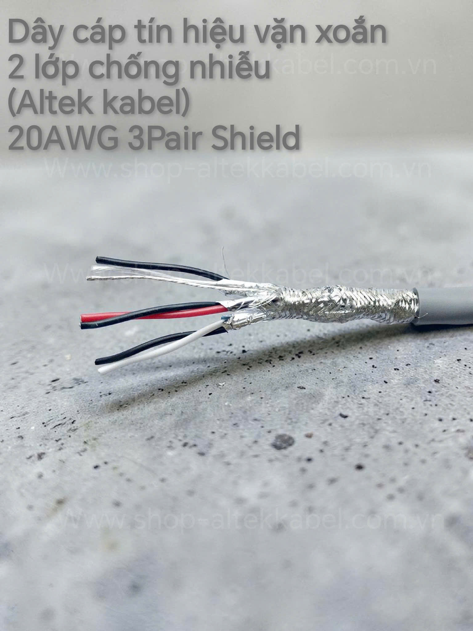 Altek Kabel 20 AWG 3 Pair Shield